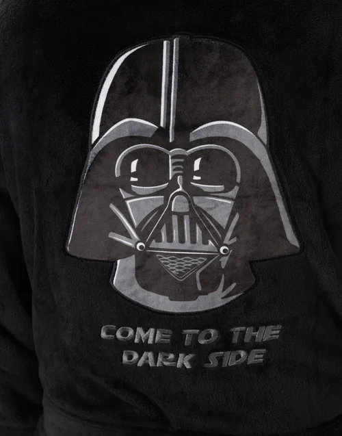 Vanilla Underground Star Wars Darth Vader Adults Black Hooded Bathrobe - Small Image 3