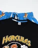 Vanilla Underground Disney Hercules Adults Black Short Sleeve Long Leg Pyjama Set - Small Image 3