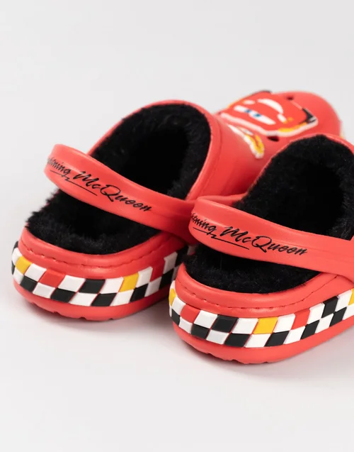 Vanilla Underground Disney Cars Lightning McQueen Fur Lined Kids Red Clogs (Younger 8-Older 2) - Size 9 Infants Footwear Image 2