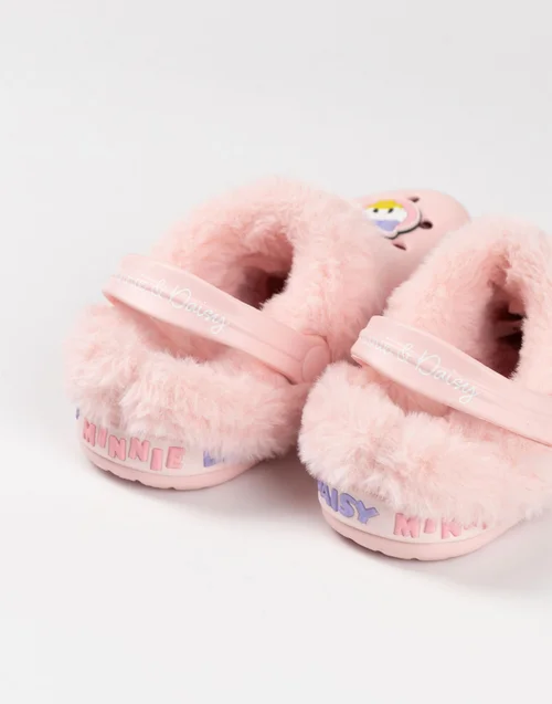 Vanilla Underground Disney Minnie Mouse and Daisy Fur Lined Girls Pink Clogs (Younger 6-Older 12) - Size 8 Infants Footwear Image 2