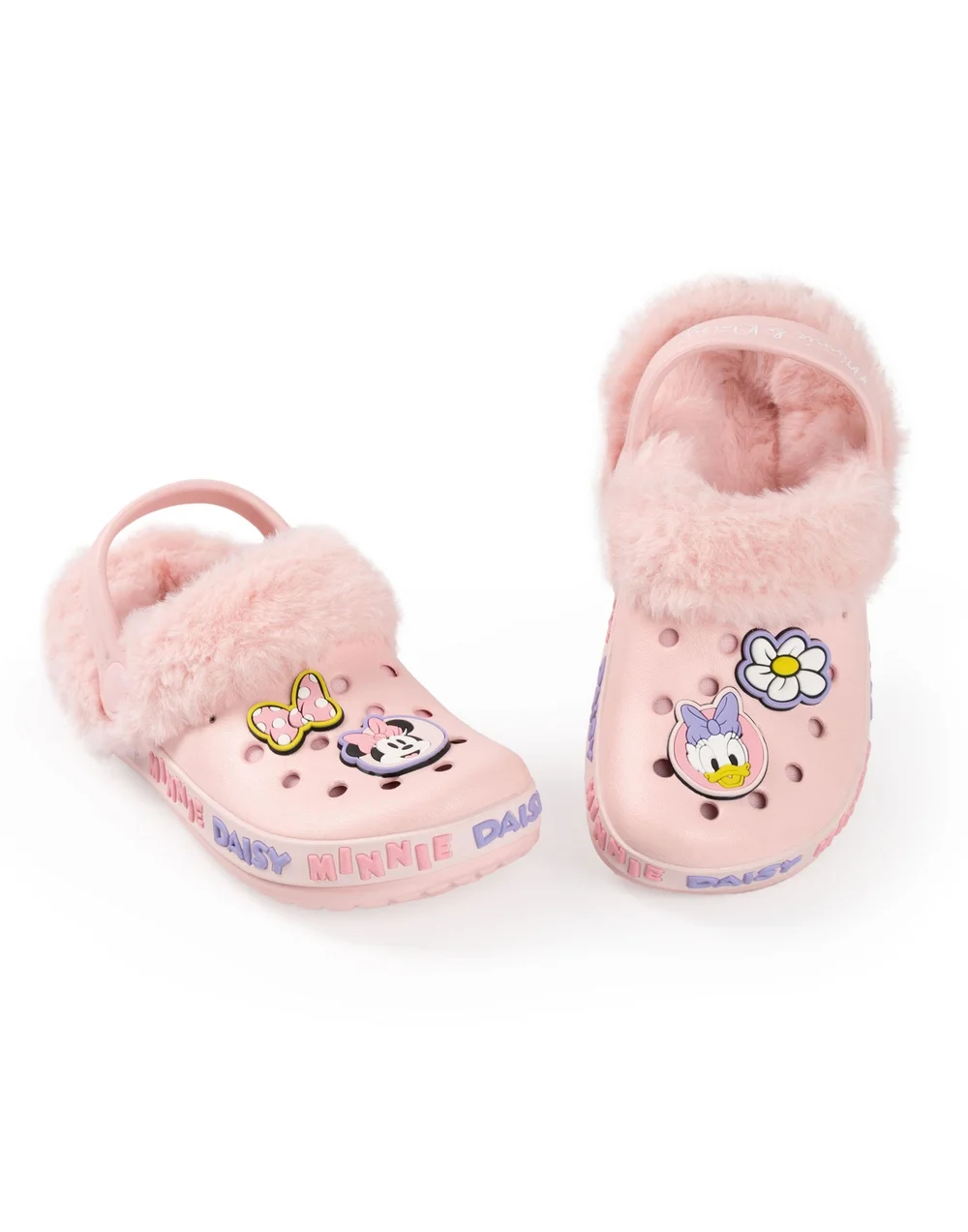Vanilla Underground Disney Minnie Mouse and Daisy Fur Lined Girls Pink Clogs (Younger 6-Older 12) - Size 8 Infants Footwear Image 1