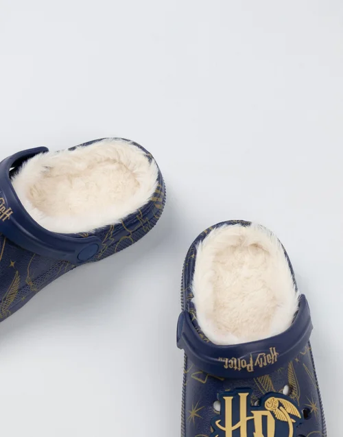 Vanilla Underground Harry Potter Kids Fur Lined Navy Clogs (Older 12-5) - Size 5 Infants Footwear Image 3