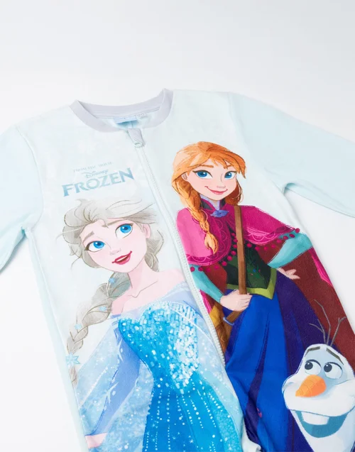 Vanilla Underground Disney Frozen Girls Blue Onesie (2-8yrs) - Age 7-8 Years Image 3