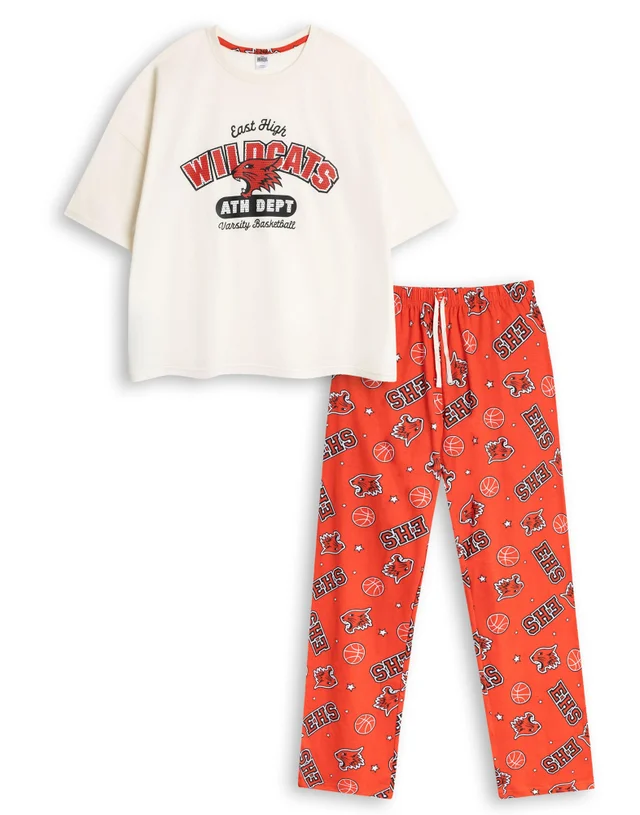 Vanilla Underground Disney High School Musical Adults Multicoloured Short Sleeve Pyjama Set