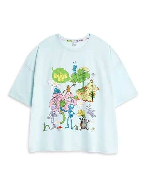 Vanilla Underground Disney Bugs Life Adults Blue Short Sleeve Pyjama Set - Extra small Image 3