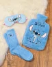 Vanilla Underground Disney Stitch Adults Blue Hot Water Bottle Gift Set - One Size Image 2