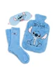 Vanilla Underground Disney Stitch Adults Blue Hot Water Bottle Gift Set - One Size Image 1
