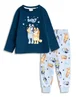 Vanilla Underground Bluey Kids Navy 'Family' Long Pyjama Set (18mnths-7yrs) - Age 3-4 Years Image 1