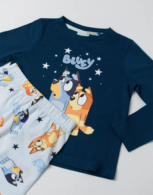 Vanilla Underground Bluey Kids Navy 'Family' Long Pyjama Set (18mnths-7yrs) - Age 3-4 Years Image 4