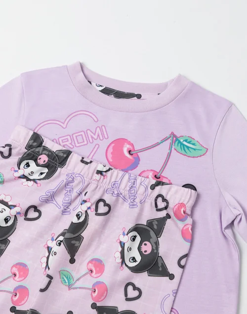 Vanilla Underground Hello Kitty Kuromi Girls Multicoloured Long Pyjama Set (3-14yrs) - Age 5-6 Years Image 4