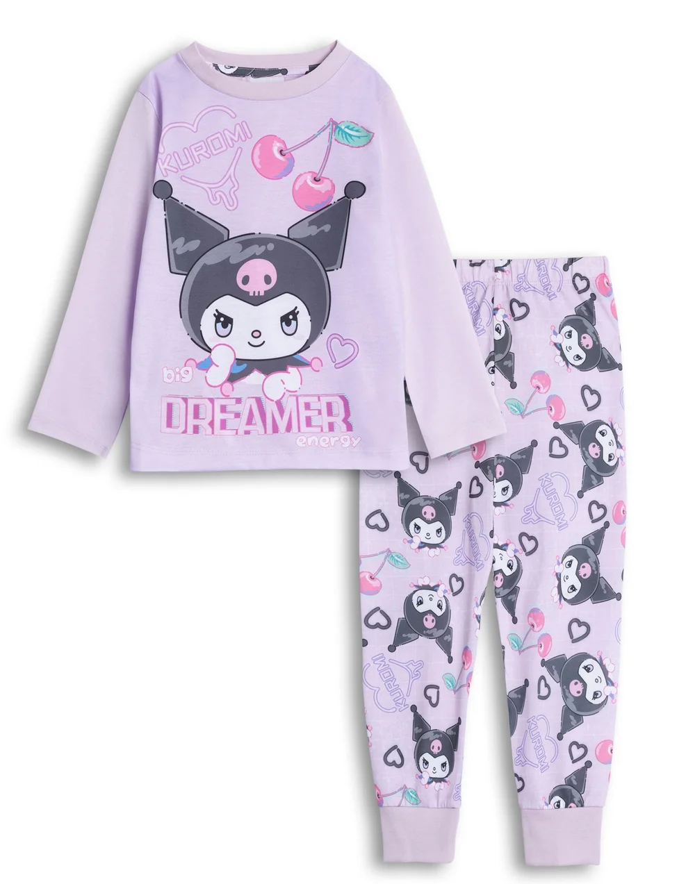Vanilla Underground Hello Kitty Kuromi Girls Multicoloured Long Pyjama Set (3-14yrs) - Age 5-6 Years Image 1