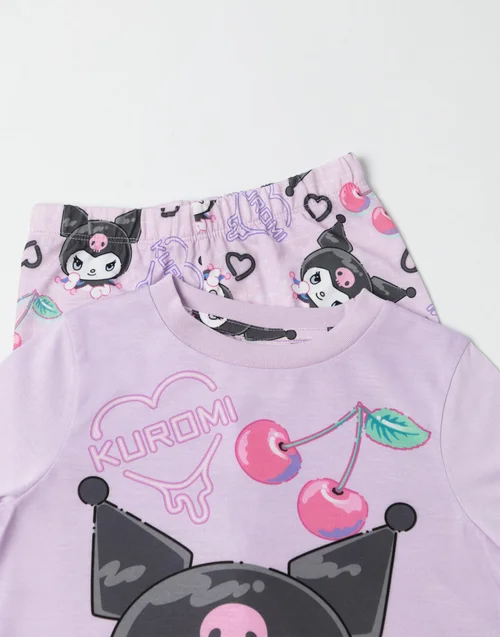 Vanilla Underground Hello Kitty Kuromi Girls Multicoloured Long Pyjama Set (3-14yrs) - Age 5-6 Years Image 3
