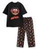Vanilla Underground Sesame Street Muppets Adults Black Short Sleeve Pyjama Set - Extra Large Image 1