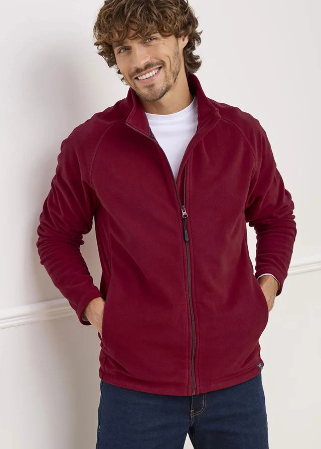 Cotton Traders Crimson Recycled Microfleece Jacket