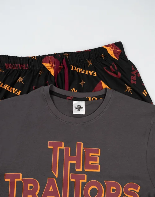 The Traitors Logo Black Shortie Pyjama Set - XXL Image 3