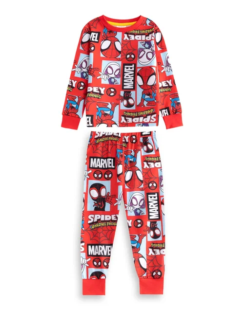 Vanilla Underground Spidey & His Amazing Friends Kids Blue Long Pyjama Set Pack of 2 (18mnths-6yrs) - Age 2-3 Years Image 3