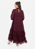 Anaya With Love Maroon Burnout Long Sleeve Trapeze Midaxi Dress - 6 Image 2