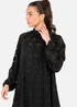 Anaya With Love Black Burnout Long Sleeve Trapeze Midaxi Dress - 10 Image 3