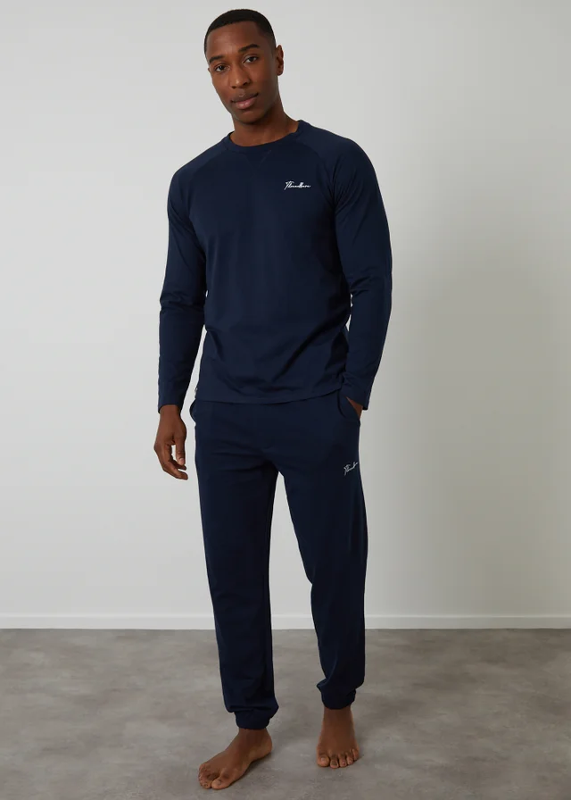 Threadbare Navy Sweatshirt & Jogger Lounge Set