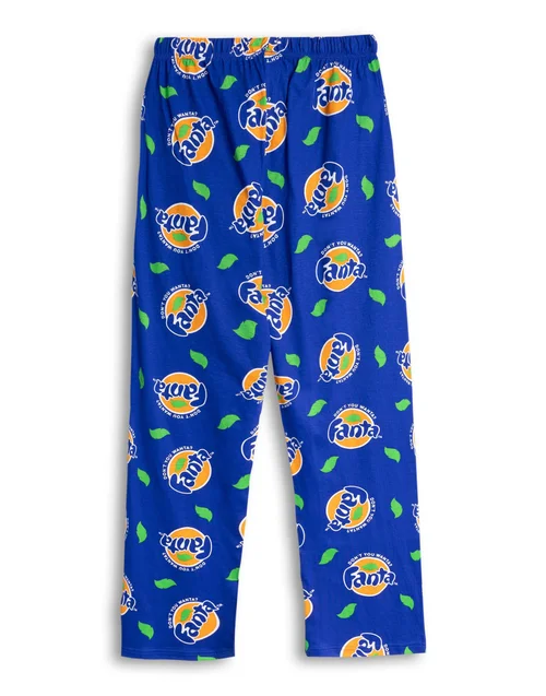 Vanilla Underground Coca Cola Fanta Logo Blue Lounge Pants - Extra Large Image 2