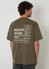 Threadbare Khaki Streetwear Graphic Print Relaxed Fit T-Shirt - Medium Image 2