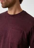 Threadbare Burgundy Short Sleeve Marl T-Shirt - Extra Large Image 3