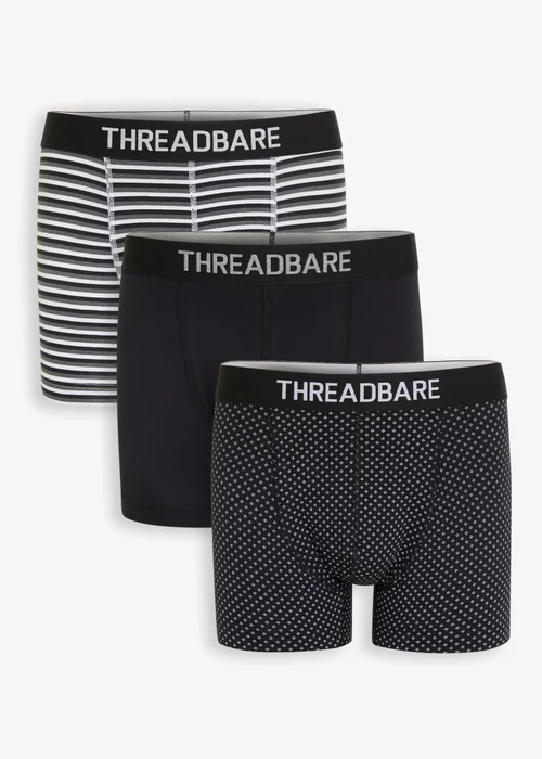 Threadbare 3-Pack Printed Hipster Fit Boxer Shorts - Extra Large Image 1