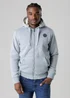 Tokyo Laundry Light Grey Brushed Back Fleece Zip-Through Hoody With Borg Lining - Extra Large Image 1