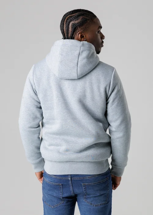 Tokyo Laundry Light Grey Brushed Back Fleece Zip-Through Hoody With Borg Lining - Extra Large Image 2