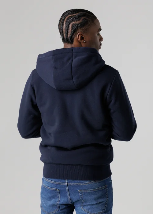 Tokyo Laundry Navy Brushed Back Fleece Zip-Through Hoody With Borg Lining - S Image 2