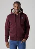 Tokyo Laundry Burgundy Brushed Back Fleece Zip-Through Hoody With Borg Lining - Medium Image 1