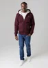 Tokyo Laundry Burgundy Brushed Back Fleece Zip-Through Hoody With Borg Lining - Medium Image 4