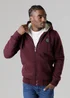 Tokyo Laundry Burgundy Brushed Back Fleece Zip-Through Hoody With Borg Lining - Medium Image 3
