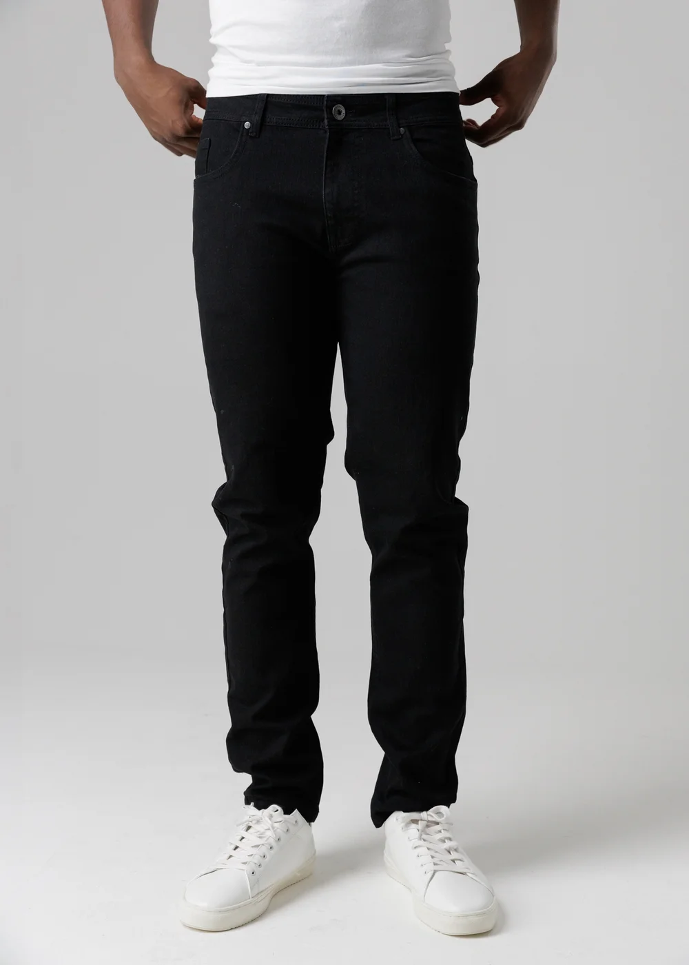 Tokyo Laundry Black Slim Fit Cotton Blend Jeans - 32/L30 Image 1