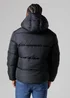 French Connection Black Hooded Puffer Jacket with High Neck - 2XL Image 2