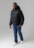 French Connection Black Hooded Puffer Jacket with High Neck - 2XL Image 3