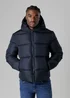 French Connection Navy Hooded Puffer Jacket with High Neck - 2XL Image 1