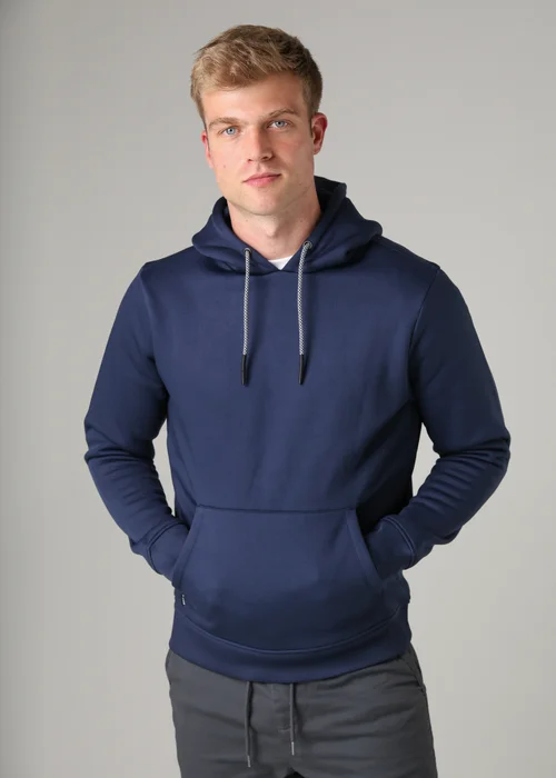 Tokyo Laundry Blue Brushed Back Fleece Drawcord Hoody - S Image 1