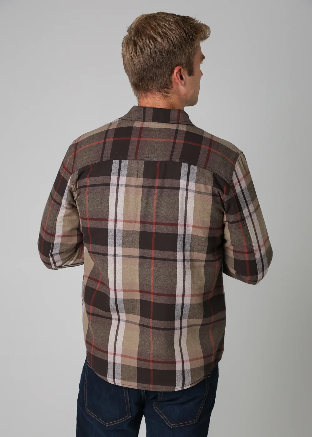 Tokyo Laundry Grey Checked Padded Shirt With Sherpa Lining - M Image 2