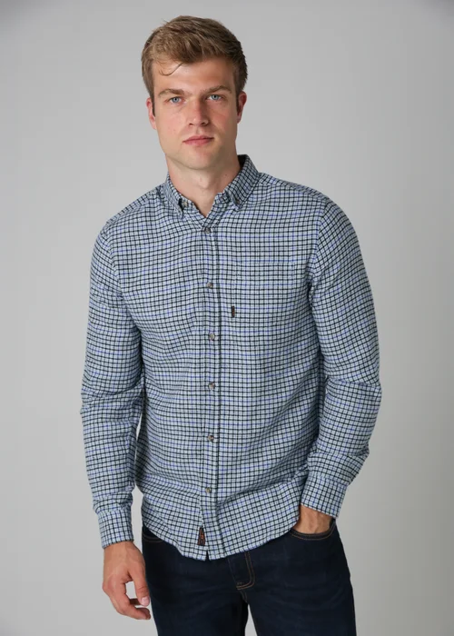 Tokyo Laundry Blue Cotton Printed Long Sleeve Shirt - Small Image 1