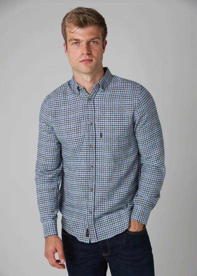Tokyo Laundry Blue Cotton Printed Long Sleeve Shirt
