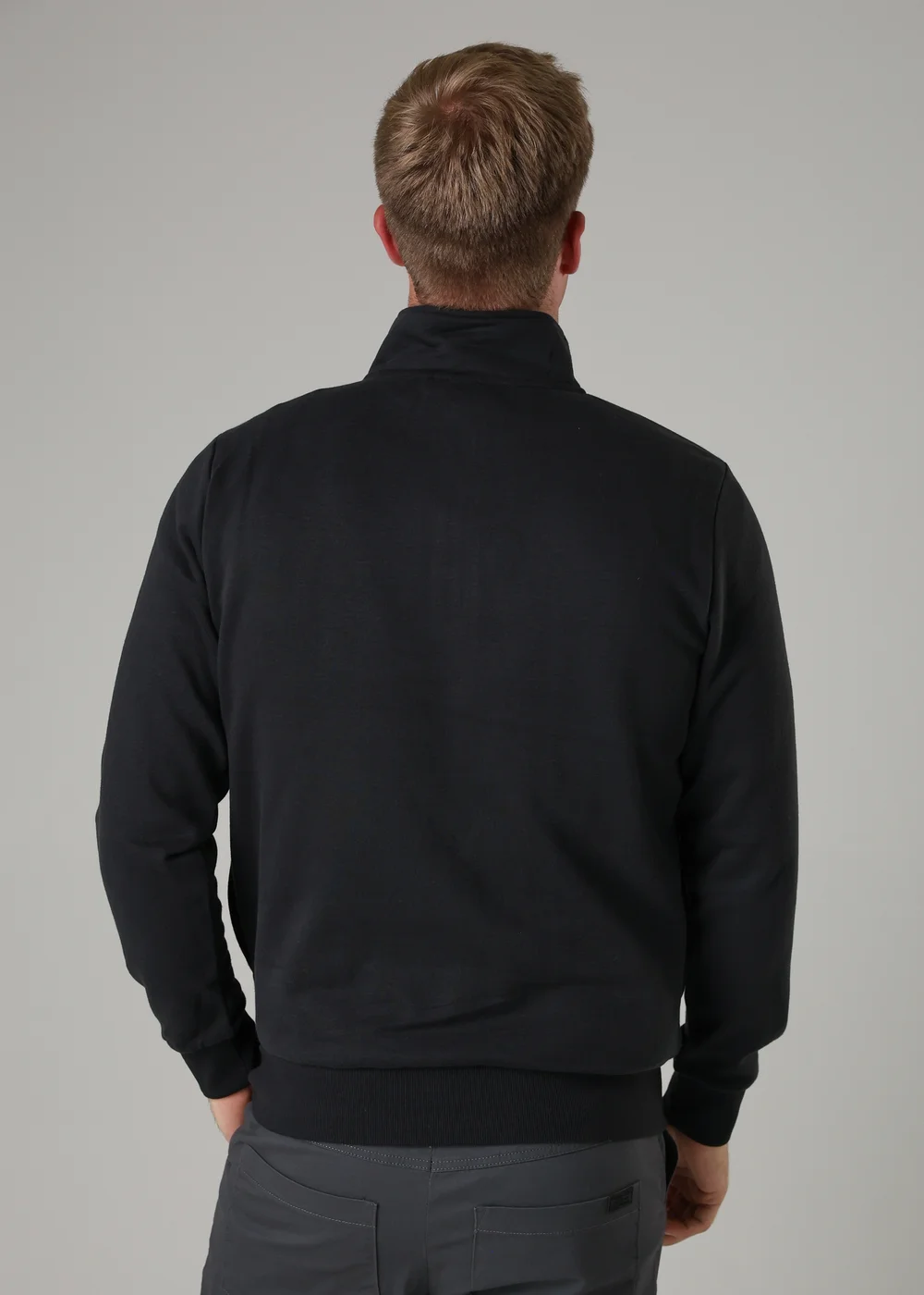 Tokyo Laundry Black Cotton Blend Quarter Zip Sweatshirt - XXL Image 2