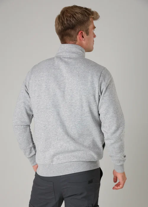 Tokyo Laundry Light Grey Cotton Blend Quarter Zip Sweatshirt - Large Image 2