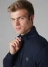 Tokyo Laundry Navy Cotton Blend Quarter Zip Sweatshirt - Large Image 3