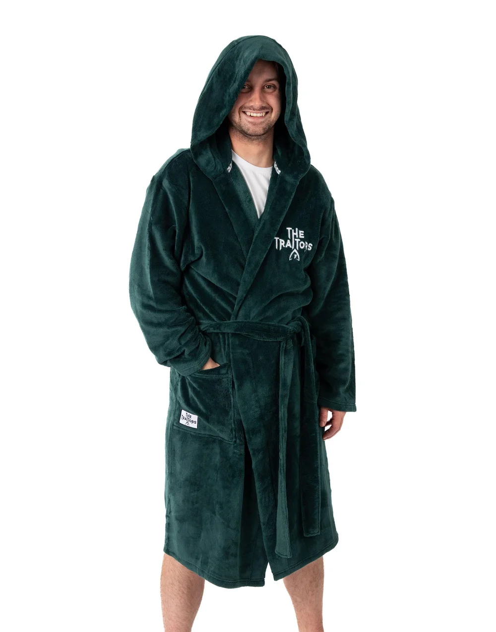 The Traitors Logo Green Hooded Bathrobe - Extra Large Image 1