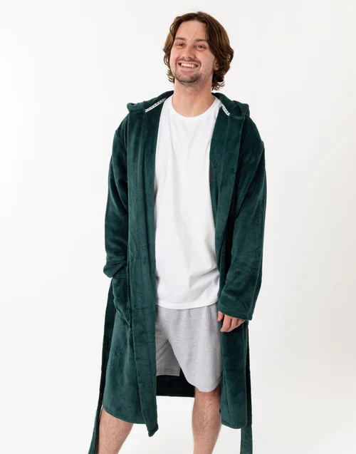 The Traitors Logo Green Hooded Bathrobe - Extra Large Image 3