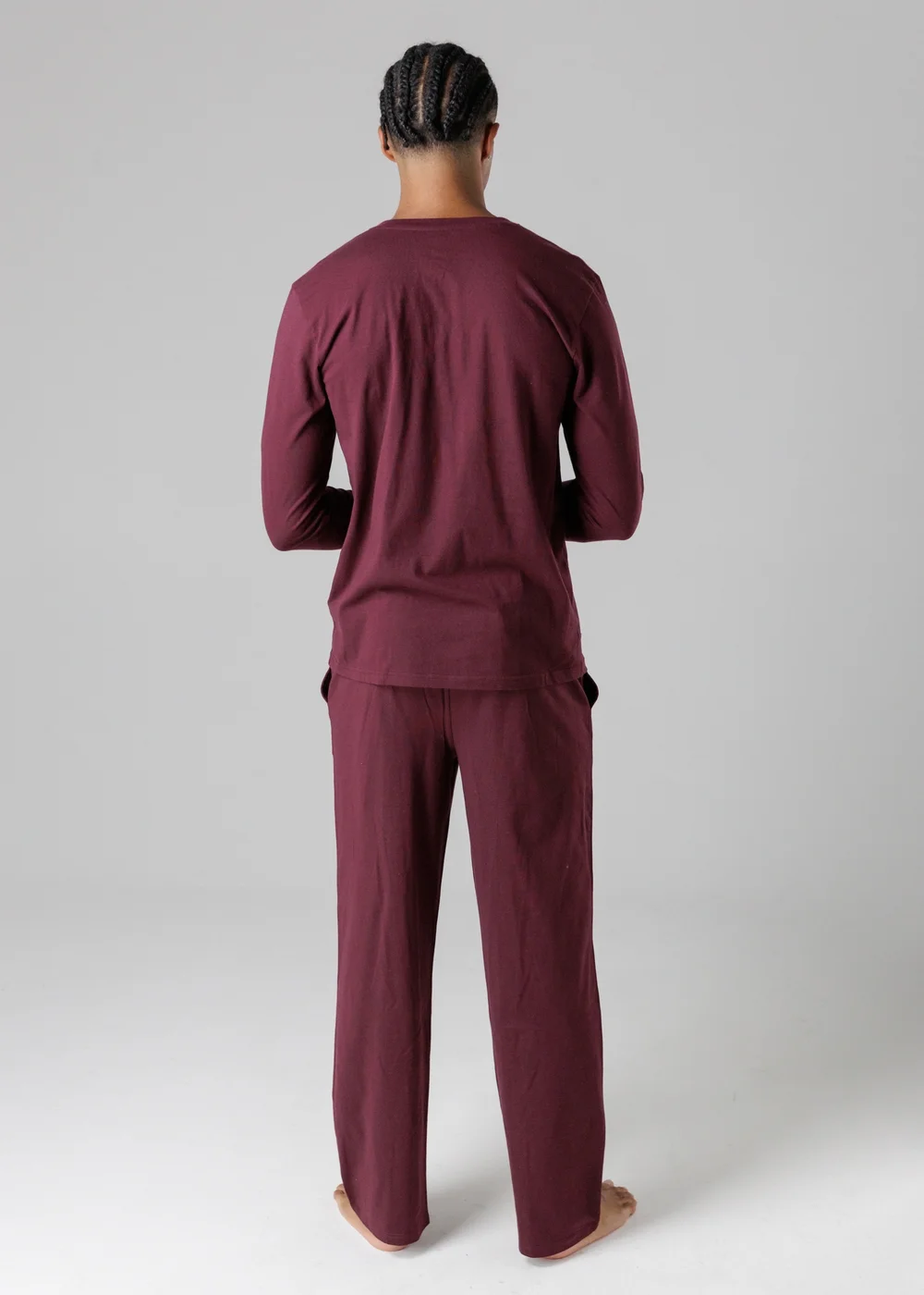Tokyo Laundry Burgundy Cotton Crew Neck Pyjama Set - Medium Image 2