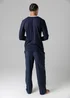 Tokyo Laundry Navy Cotton Crew Neck Pyjama Set - Medium Image 2