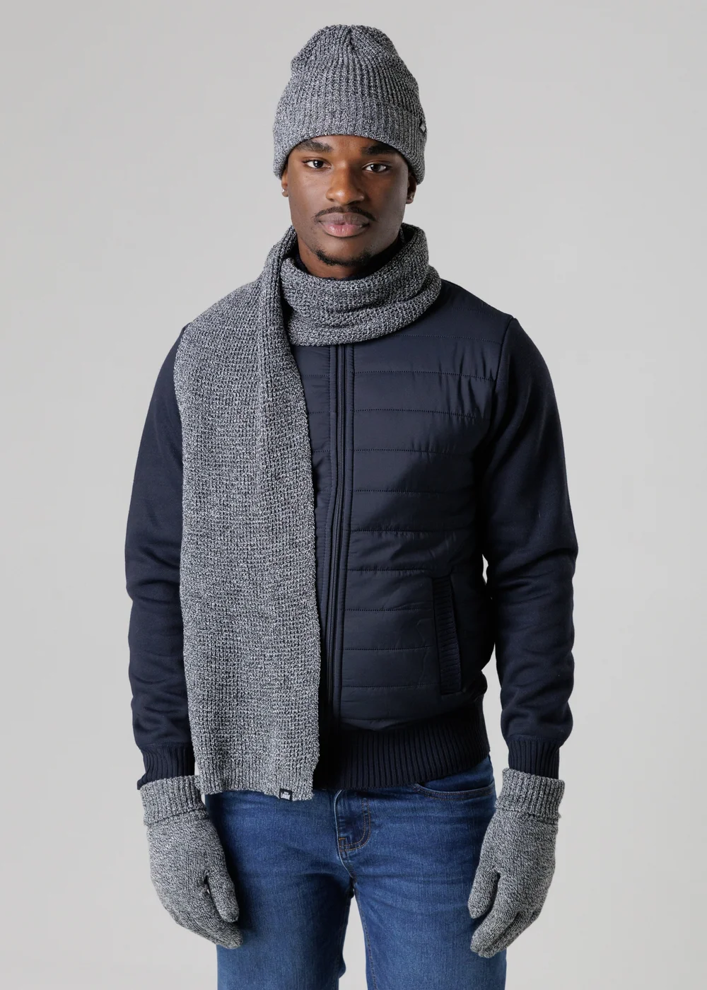 Tokyo Laundry Black Knit Hat Scarf & Gloves Set - One Size Image 2