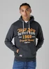 Tokyo Laundry Dark Grey Cotton Blend Drawcord Hoody - Large Image 1